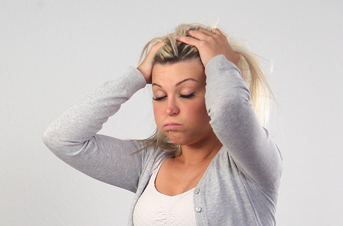 Verunsicherte Frau mit auffälligem Pap-Befund